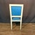 French Louis XVI White Painted Blue Leather Dining Chairs -Set of 8 For Sale - Image 11 of 12