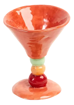Peach Enchanted Martini Glass by Laura Rubio Bañon