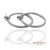 Contemporary 18k 750 Solid White Gold in and Out Natural Diamond Hoop Earrings, Pair For Sale - Image 3 of 13
