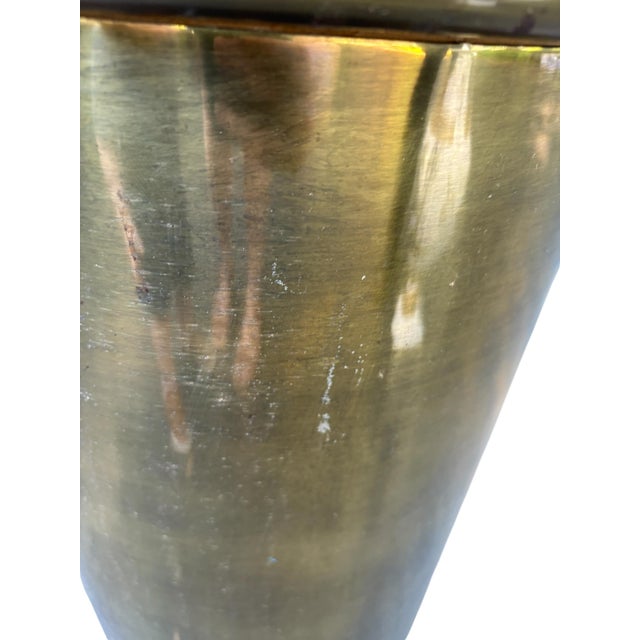 Mid 20th Century William Doezema for Mastercraft Attributed Brass Pedestal Jardiniere For Sale - Image 16 of 16