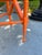 Wood 1970s High-Gloss Electric Orange Lacquered Mahogany Chinese Chippendale Magazine Stand. For Sale - Image 7 of 11