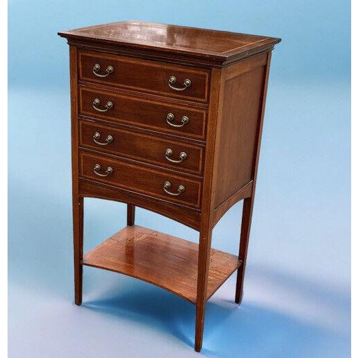 Brown Exwardian Inlaid Mahogany Filing Drawers For Sale - Image 8 of 8