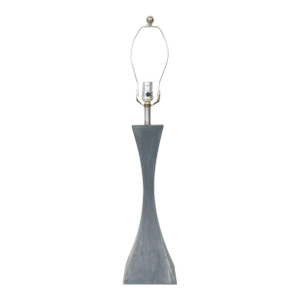 Mid 20th Century Mutual Sunset Lamp Co. Style Double Splayed Grey Cast Aluminum Table Lamp