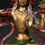 Late 20th Century Late 20th Century Gilt Bronze Manjushri Statue Bodhisattva Sword Lotus Sculpture 7.9" For Sale - Image 5 of 9