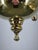 Metal Vintage Czech Art Deco Brass and Opaline Glass Globe Pendant Light, 1920s For Sale - Image 7 of 15