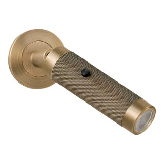 Golden Bronze Led Knurl Reading Light For Sale