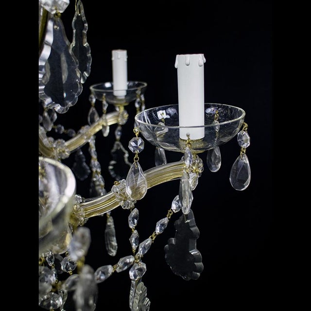 Maria Teresa Chandelier with 6 Lights in Bohemian Crystal, 1950s For Sale - Image 10 of 11