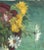 Turquoise 'Yellow and White Daisies' by Mogens Vantore, Paris, Impressionist Still Life, Circa 1925 For Sale - Image 8 of 11