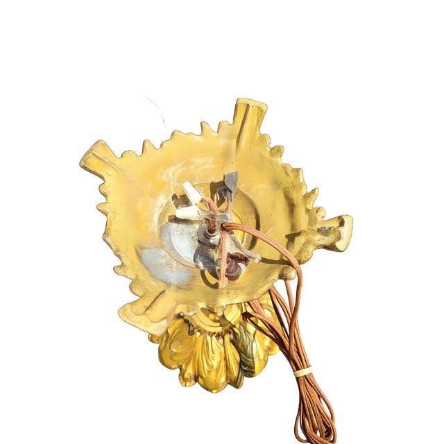 Brass 1969 L&l WMC Hollywood Regency Cherub Victorian Revival Parlor Lamp For Sale - Image 8 of 8