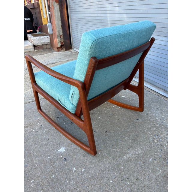 Mid-Century Modern 1960s Ole Wanscher Danish Teak Rocke for France and Sons For Sale - Image 3 of 11