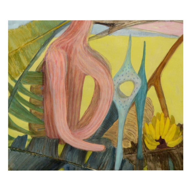 Abstract Modern Tropical Abstract -- "Spires Ii" by Claire Wolf Krantz For Sale - Image 3 of 8