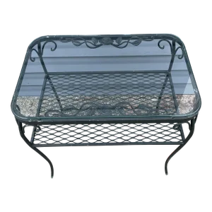 Vintage Wrought Iron Outdoor Patio Table