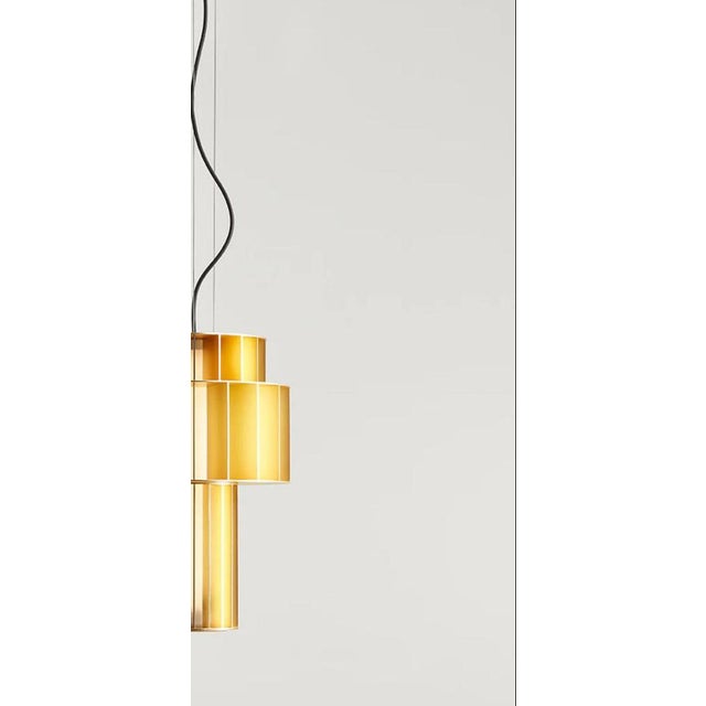 T Pe Golden Suspended Lamp by Stephen Burks Babel for Parachilna For Sale - Image 10 of 14