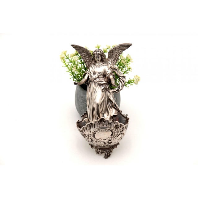 Silver Suspended Holy Water Font with Reliefs For Sale - Image 3 of 8