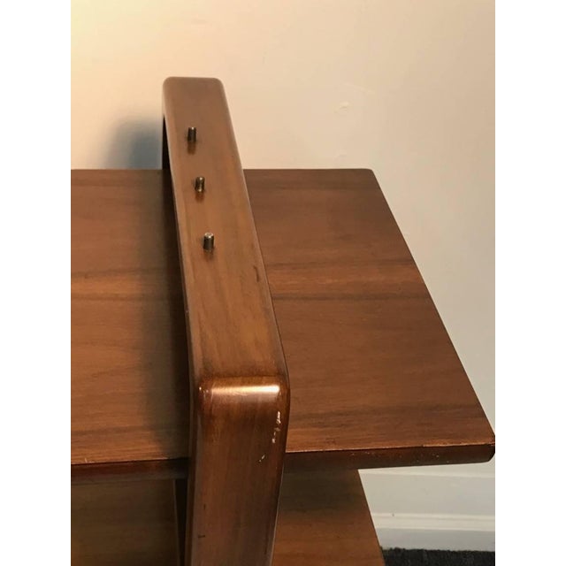Mid Century Modern Wooden Shelving Table Chairish