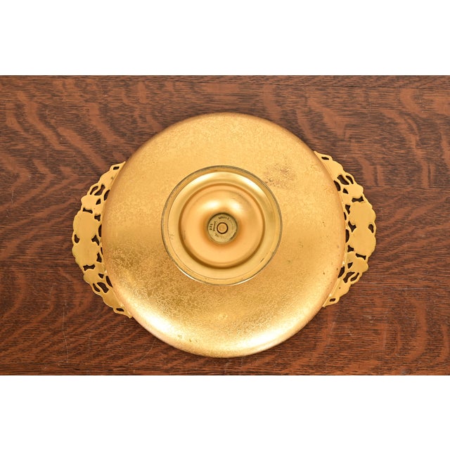 Louis Comfort Tiffany Furnaces Favrile Bronze Doré and Enamel Footed Centerpiece Bowl or Tazza For Sale - Image 9 of 12