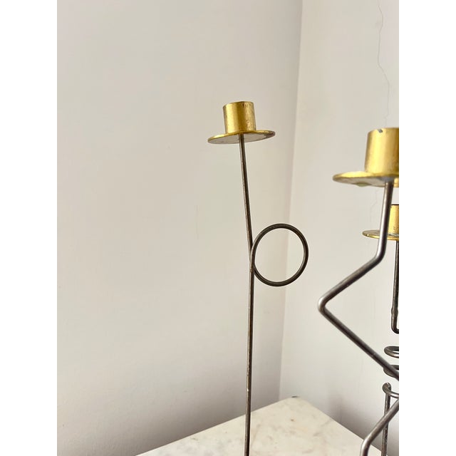 1980s Vintage Postmodern Krasen Candlesticks by Ehlén Johansson for Ikea, 1980s, Set of 3 For Sale - Image 5 of 13