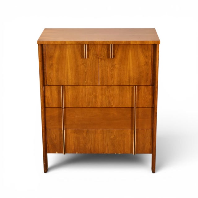 John Widdicomb John Widdicomb Vintage Mid Century Modern Highboy Dresser C. 1960s For Sale - Image 4 of 13