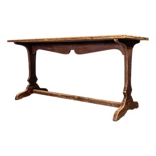 Vintage French Café Tables with Speckled Tops, 1920s For Sale