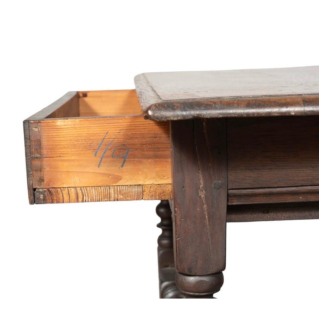 William and Mary Oak Tavern Table For Sale In Boston - Image 6 of 9