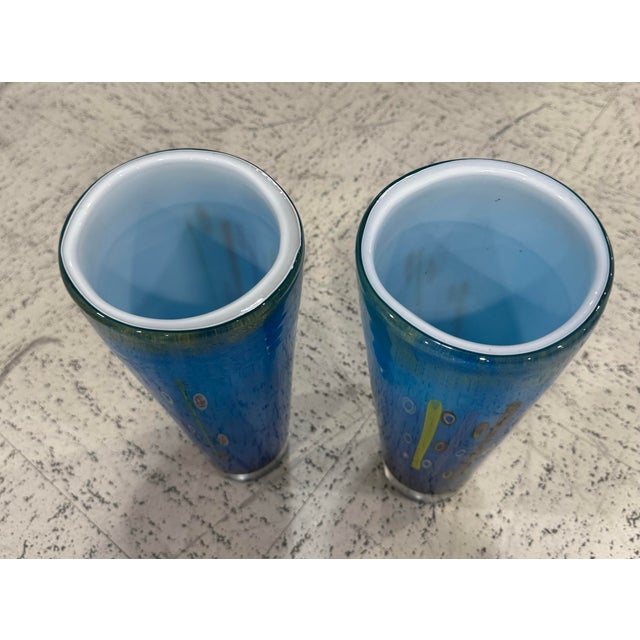 Vintage MURANO Art Glass Vase Millifiore Glass attrib Dino Martens Lot Of 2 Lot of 2 vases as seen in pictures Both in...