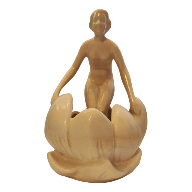 Art Deco Porcelain Figure Girl in Lilac, 1920s For Sale