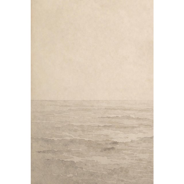Taupe Minimal Coastal Horizon Study, Abstract Ocean Art Print, 24" × 36" For Sale - Image 8 of 9