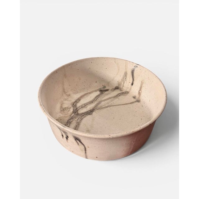 Cream Vintage Danish Stoneware Bowl, 1960s For Sale - Image 8 of 10