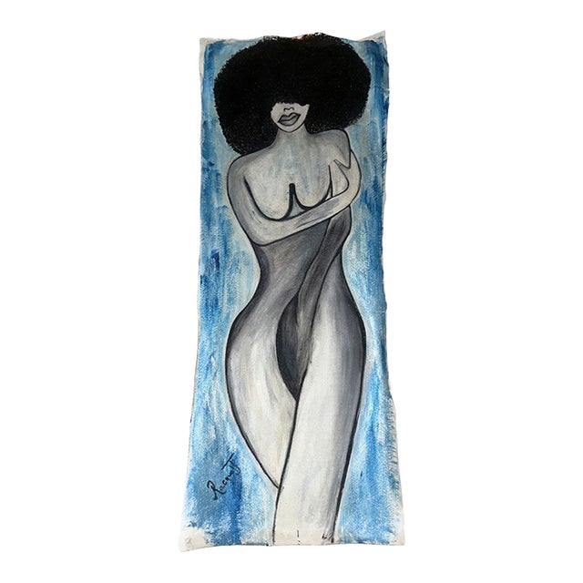 RacquelJ “Silent Strength” Large Original Acrylic on Canvas Painting, Signed For Sale