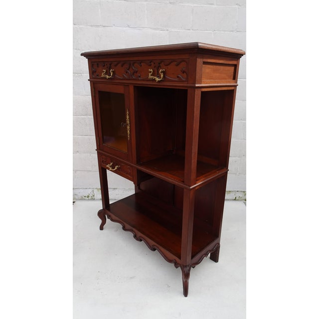 Art Nouveau Small Cabinet Display with Glass, 1920s For Sale - Image 9 of 18