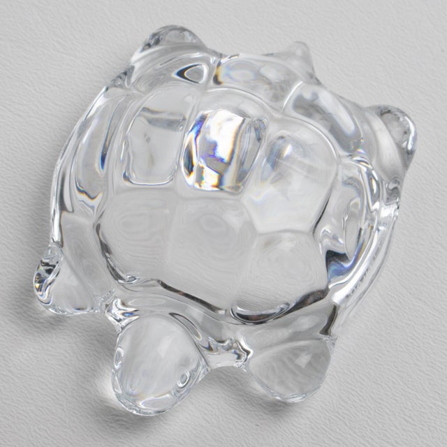 Daum France Crystal Turtle Paperweight Sculpture, circa 1970 For Sale In Atlanta - Image 6 of 10