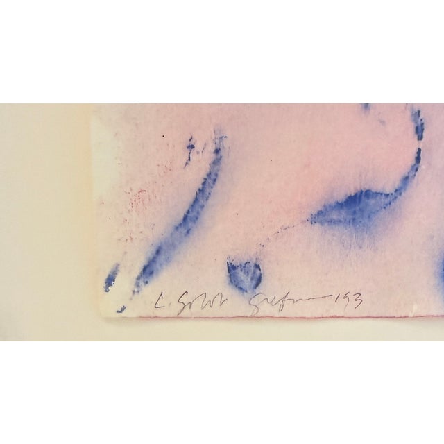 Large Abstract Watercolor/Signed and Dated '93 For Sale - Image 4 of 8