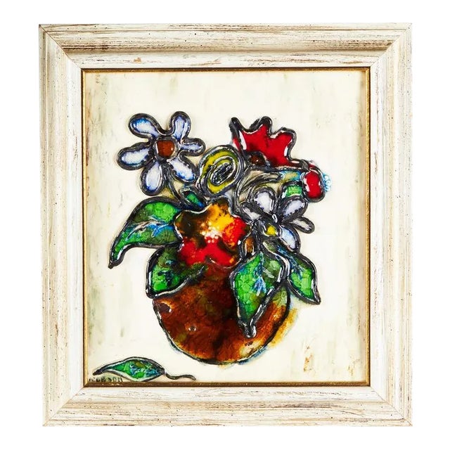 Glass Enamel Framed Art | Van Pelt Galleries | H Jacobson For Sale