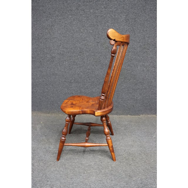 Bench Made Tiger Maple Windsor Chair For Sale - Image 10 of 10