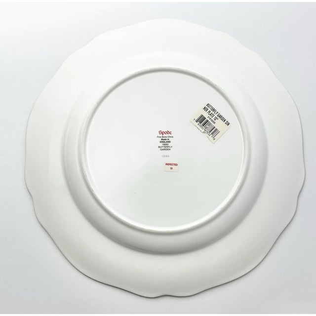 Contemporary 2000s Spode “Butterfly Garden” Single Bone China Dinner Plate For Sale - Image 3 of 4