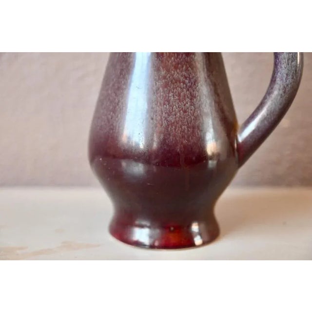 Vintage Water Jug in Aubergine Ceramic from Saint Clément, 1960s For Sale - Image 6 of 9