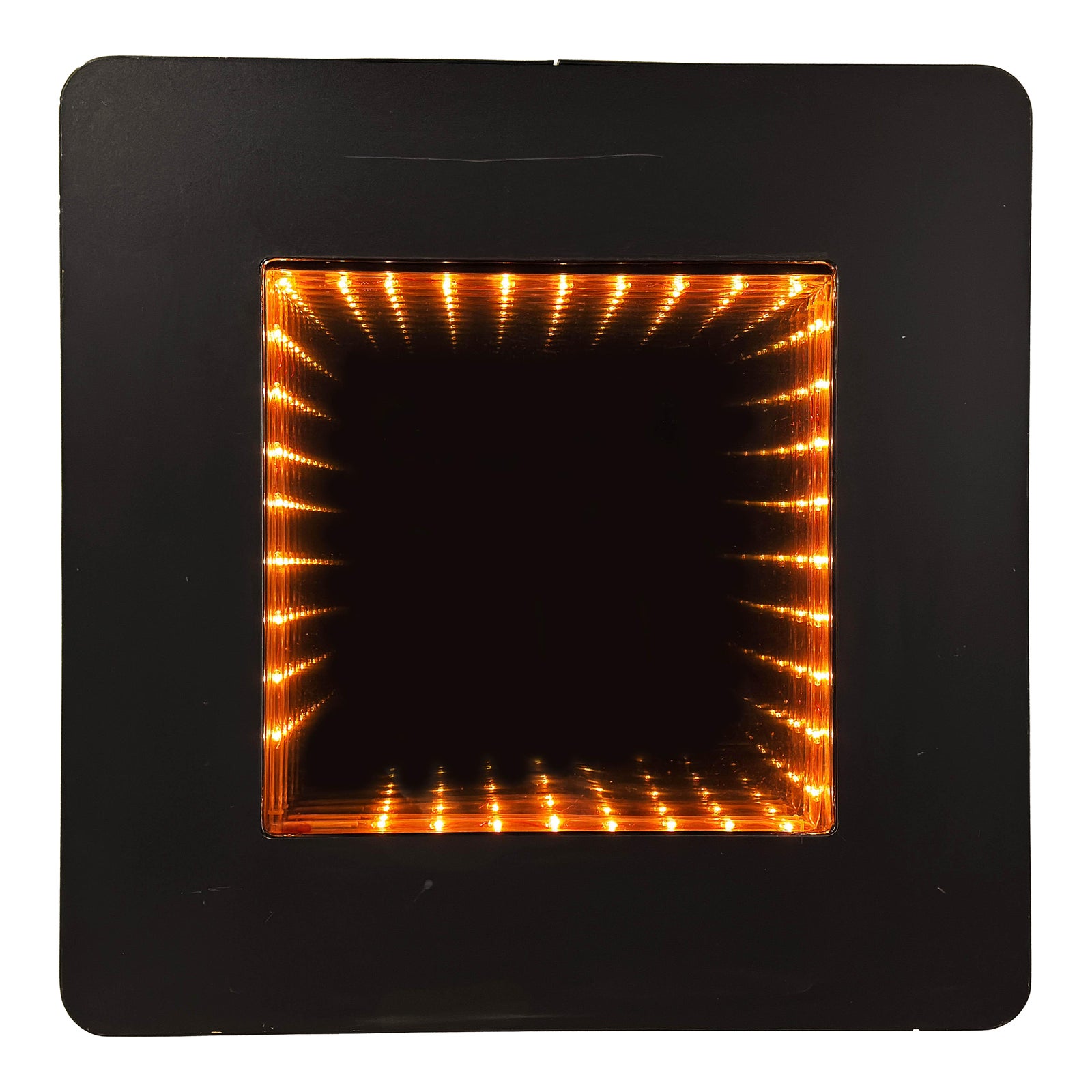 Vintage c.1970's/80's Infinity Mirror Wall Light in Matte Black