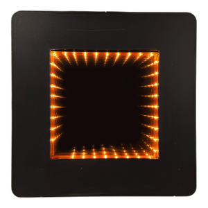 Vintage c.1970's/80's Infinity Mirror Wall Light in Matte Black