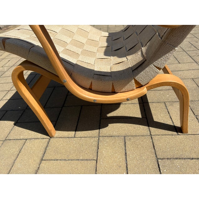 Set of Lounge Chair and Ottoman by Bruno Mathsson, 1970s For Sale - Image 6 of 10