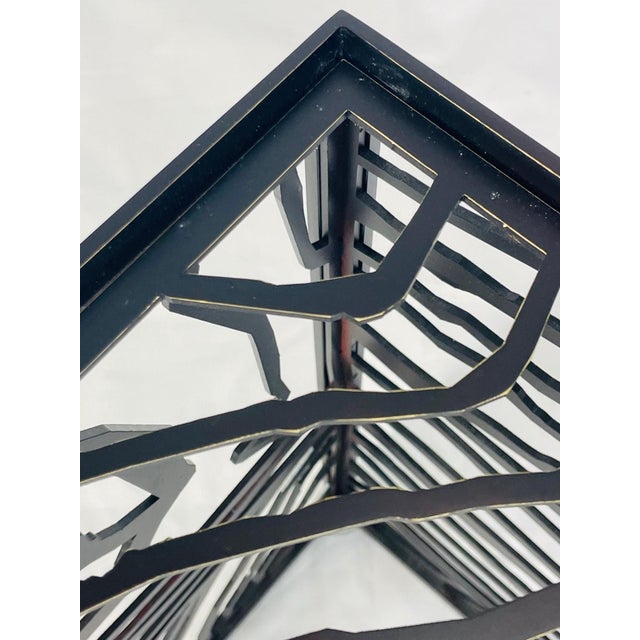 Italian Blackened Bronze Cube Table by Jean-Louis Deniot, Labeled For Sale - Image 16 of 18