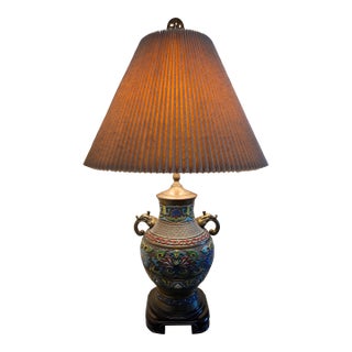 Vintage 1980’s Wildwood Model 6010 Cloisonné Vase Lamp For Sale