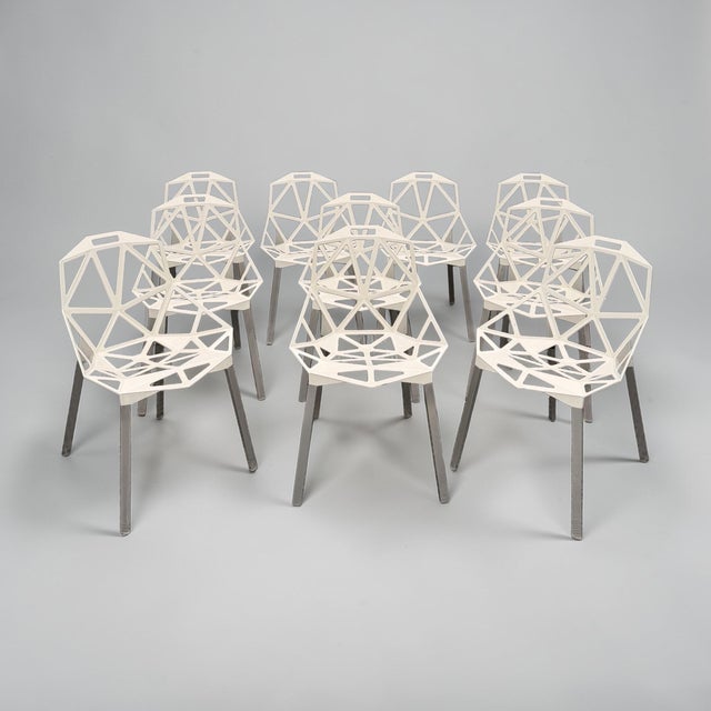 Vintage Off-White Chairs by Konstantin Grcic for Magis, Set of 10 For Sale - Image 13 of 13