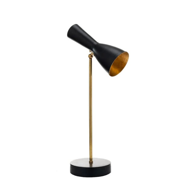 Not Yet Made - Made To Order Black Brass Wormhole Table Lamp by Simone Calcinai for Brass Brothers For Sale - Image 5 of 5
