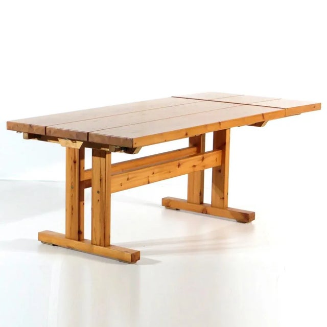 Danish Extendable Dining Table in Pine from Thorsø Møbelfabrik, 1960s For Sale - Image 9 of 9