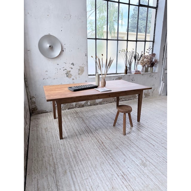 Pitch Pine Farmhouse Table, 1950s For Sale - Image 6 of 18