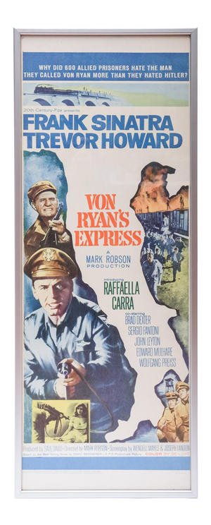 1965 Von Ryan's Express Fox Original Movie Poster, Framed