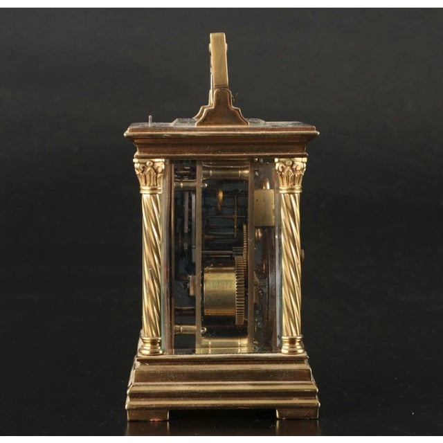 Victorian 19th Century French Repeater Carriage Clock For Sale - Image 3 of 7