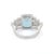 French Modern 5.79 Carats Aquamarine and Diamond Ring Size 7 For Sale In New York - Image 6 of 7