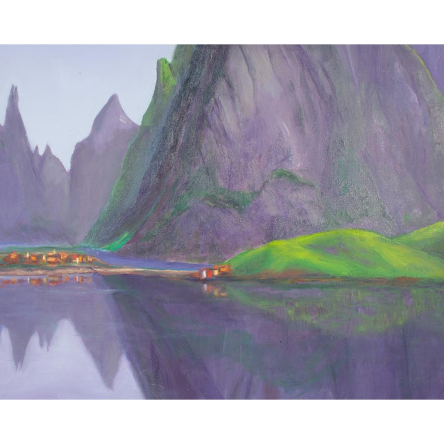 Contemporary 1990 Oil on Canvas Painting by Edward H. Frost For Sale - Image 3 of 9