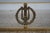 1980s Vintage French Style Wreath & Lyre Brass Fireplace Fender For Sale - Image 5 of 9